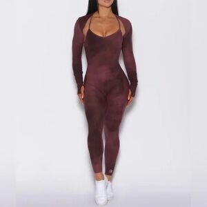 Bombshell Sportswear Burgundy Jumpsuit